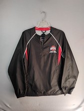 Ohio State Buckeyes Windbreaker Jacket Medium Black Woody Hayes Athletic Center