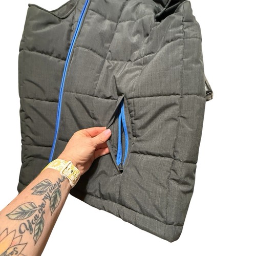 Ariat Charcoal with blue accents conceal and carry big and tall vest - Picture 9 of 11