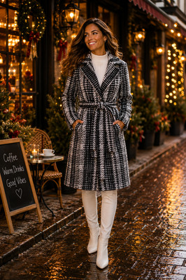 Marc Cain Strickmantel Mantel Wollmantel Top Zustand N3 M 38 Wolle Jacke Coat
