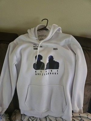 Drake 21 Savage It s All A Blur 2023 Tour Rare Rap Hoodie Men s Large