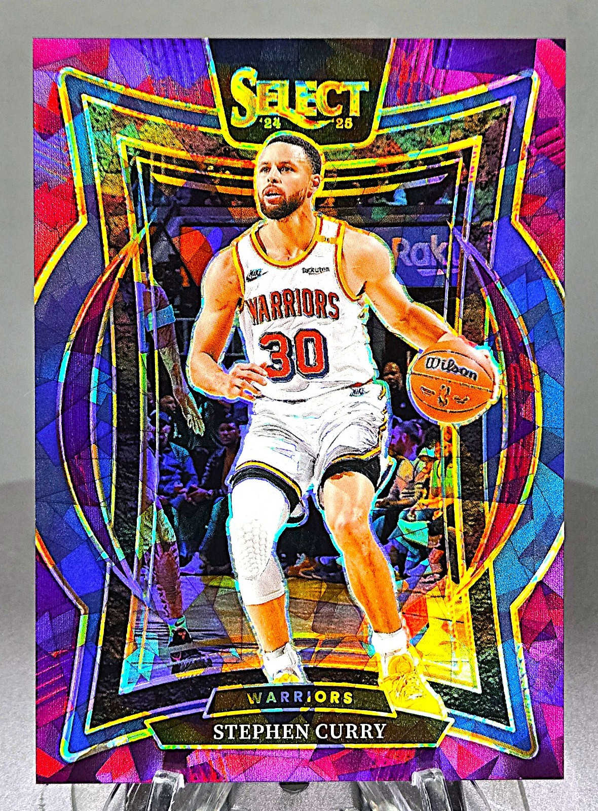 2024-25 Select Stephen Curry Purple Cracked Ice / 99 Prizm #7 Warriors