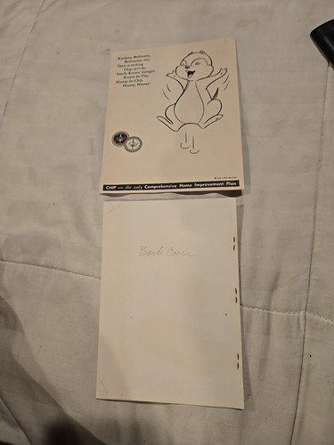 Original Artwork & Layout for 1963 CHIPMUNK Coloring Book CHIP Home Toy Children - Picture 6 of 10