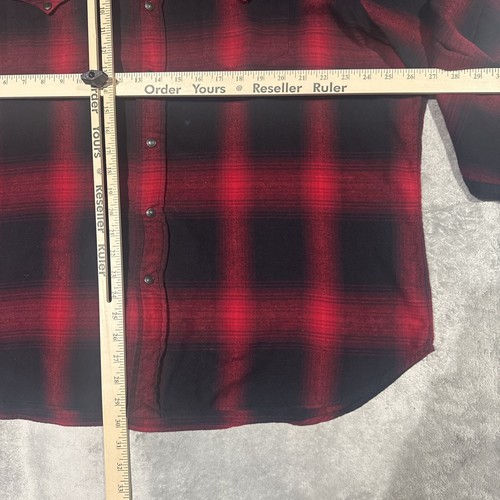 Polo Ralph Lauren Hemd Herren 2XL rot Flanell Perlen Druckknopf Western Buffalo kariert - Bild 5 von 7