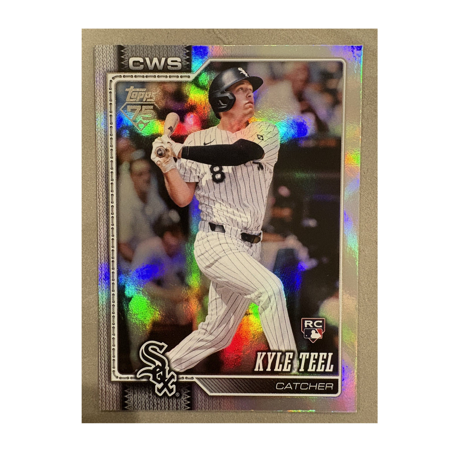 2026 Kyle Teel Topps Series 1 Rainbow Foil Rookie #201 Chicago White Sox
