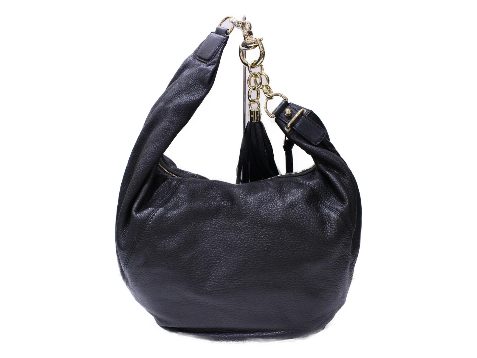GUCCI Sienna Croissant Black Leather Shoulder Bag image 4