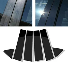 Brand New Door Pillar Trim Post Trims Cover 6pcs Black Decorative Stickers