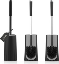 Toilet Brush, Compact Size Toilet Bowl Brush and Holder Toilet Brushes