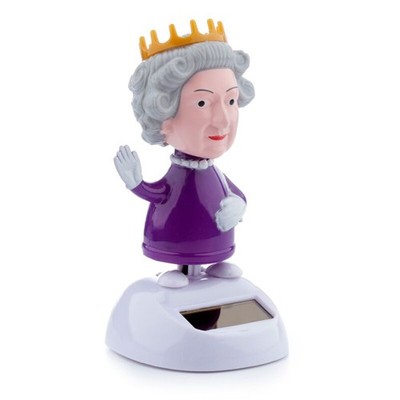 Wackelfigur Auto Solarfigur Königin England The Queen