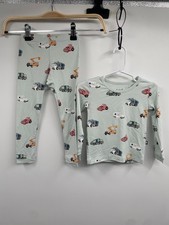 Kyte Baby Pajama Set Toddler 18-24M Green City Vehicles Graphic Long Sleeve NWOT