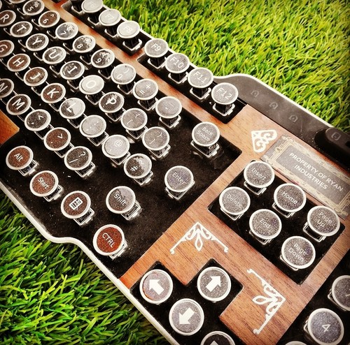 Fine Handcrafted Wood Effect Steampunk Keyboard | eBay