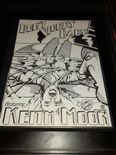 Keith Moon Don't Worry Baby Rare Original Promo Poster Ad Framed!