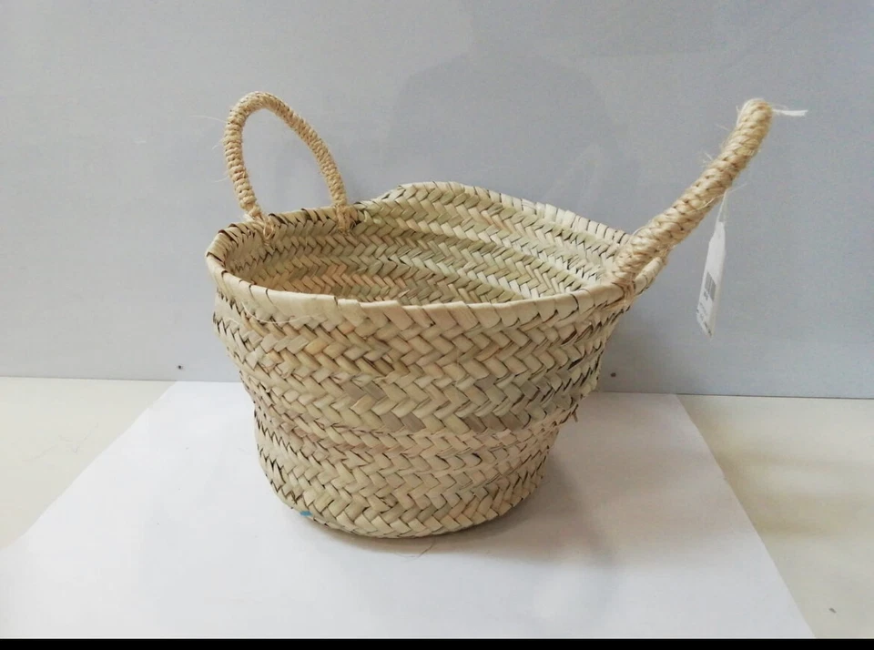 Borsa Coffa Siciliana in palma naturale e manici corti VARIE MISURE DISPONIBILI - Immagine 3 di 4