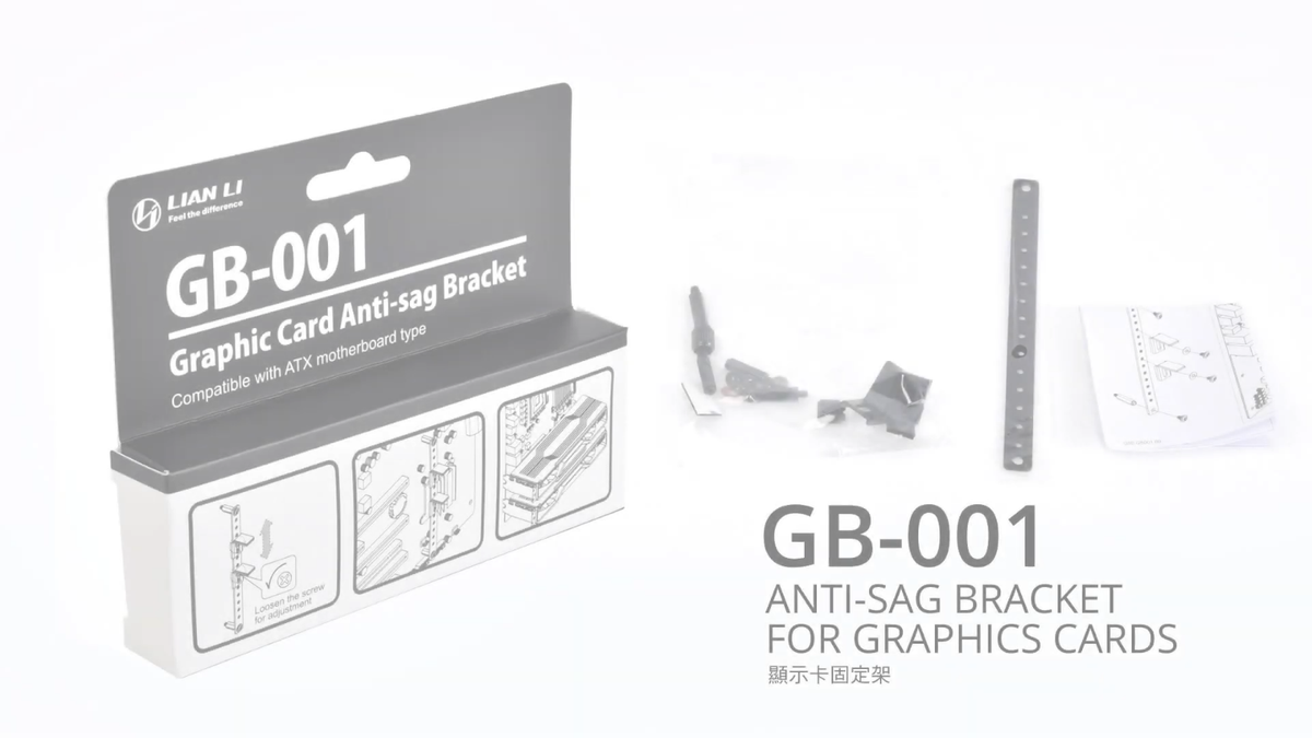 Lian Li O11 Dynamic Gpu Sag Bracket White Lian Li Rgb Gpu Sag