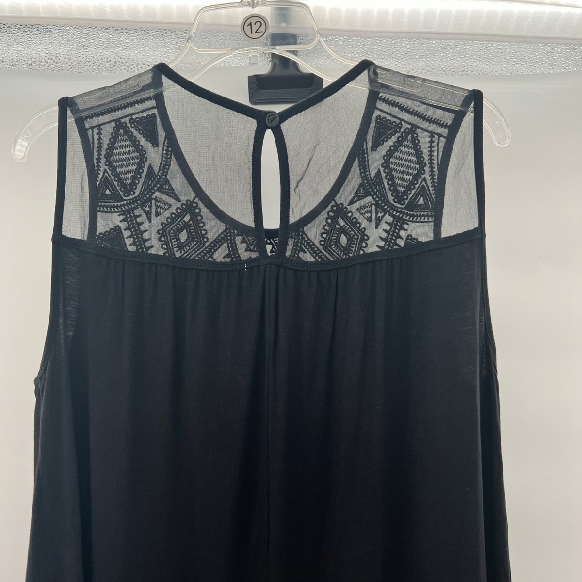 Green Envelope Women's Sleeveless Shift Dress Lace Neckline Black Size 1X | eBay Green Envelope Women's Sleeveless Shift Dress Lace Neckline Black Size 1X | eBay
