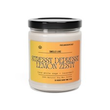 Stressy Depressy Lemon Zesty Scented Soy Cand...