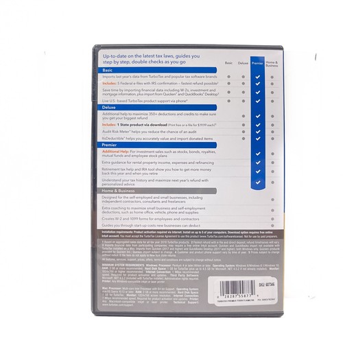 TurboTax Premier 2019 Investments & Rental Property NEW SEALED for Windows & MAC - Picture 7 of 9
