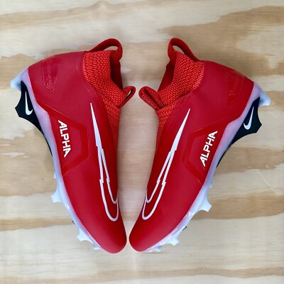 Nike Alpha Menace Elite 3 Football Cleats Red White Men's Size 13