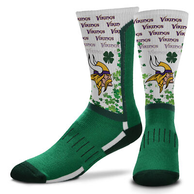 Minnesota Vikings 4 Leaf Clover Luck V-Curve Socks, Large