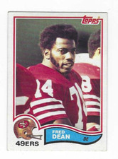 1982 TOPPS FRED DEAN #483 SAN FRANCISCO 49ERS