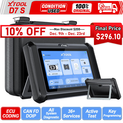 XTOOL USED D7S OBD2 Full System Diagnostic Bidirectional Scanner CANFD/DOIP Tool