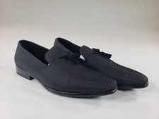 STACY ADAMS Men's Tazewell Tassel Slip-on Loafer Black Size 11 - Worn