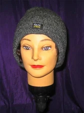 Polar Extreme Gray Faux Fur Lined Knit Beanie - Adult - One Size - VGC