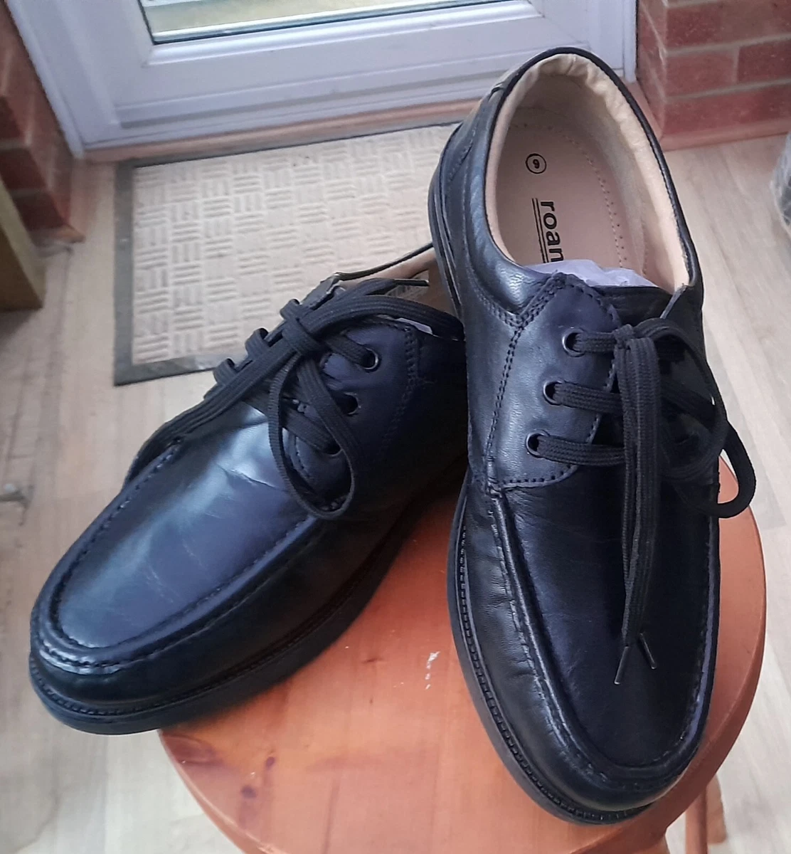 Mens black moccasin shoes 2025