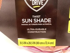 Sun Shade ~  Twist ~ 31.5" x 28.5"  Golden Rose Pink Auto Accessories