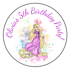 12 Personalized Kids Birthday Party Stickers Favors Labels tags 2.5"