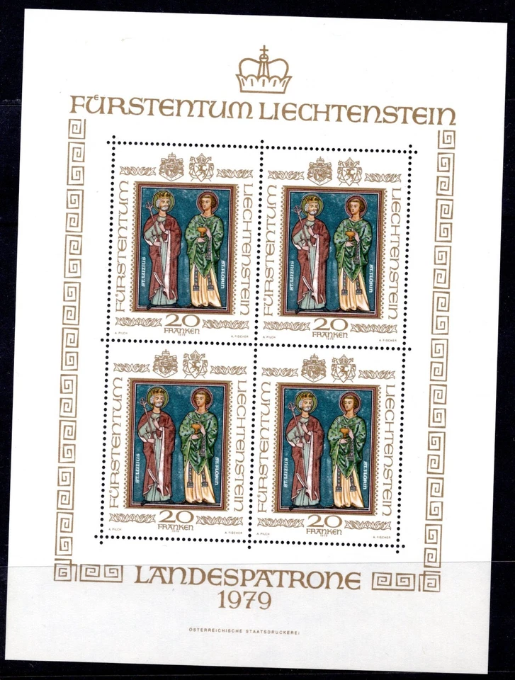 LIECHTENSTEIN 1960-1970 FIVE SOUVENIR SHEETS INCLUDING SC. # 553, 557, 674, 364 - Image 3 of 4
