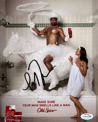 ISAIAH MUSTAFA signed Autographed "OLD SPICE GUY" 8X10 PHOTO d PROOF - ACOA COA - Picture 3 of 5