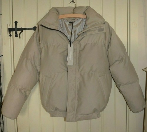 ESSENTIALS Womens Grey Nylon Puffer 
