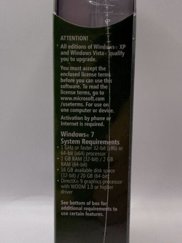 Microsoft Windows 7 Home Premium Operating System Upgrade 32 64 DVD GFC-00020 - Picture 5 of 6