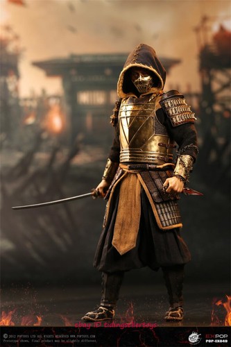 POPTOYS Warrior 1/6 Mortal Kombat Scorpion Copper Leather Handmade Armor Figure - Picture 10 of 12
