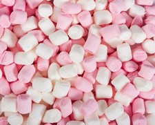 MINI PINK & WHITE MARSHMALLOWS 1KG (200G x 5) FREE POST