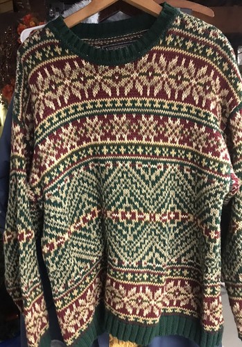 Abercrombie & Fitch, Abercrombie And Fitch Vintage Mens Ski Sweater Large 1970s AF
