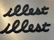 3 Pcs Illest Emblem Logo Decal Lowered Jdm Kdm Stancenation Hellaflush Free Ship