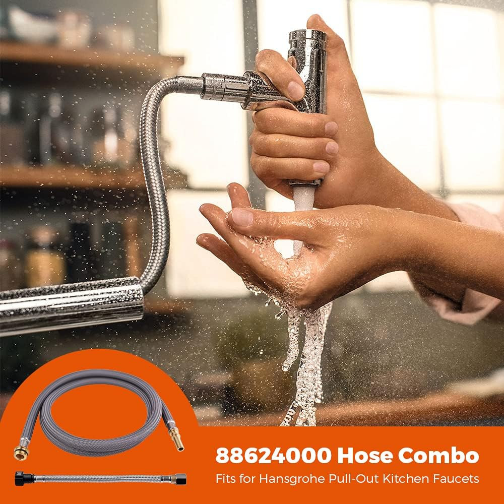 Pull Out Hose Combo for Hansgrohe Kitchen Faucets Pull-Down Spray Hose Replaceme