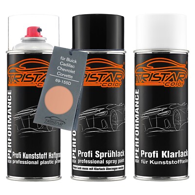 Lack Spraydosen Set Kunststoff für Buick Cadillac 69 155D Light Copper Metallic