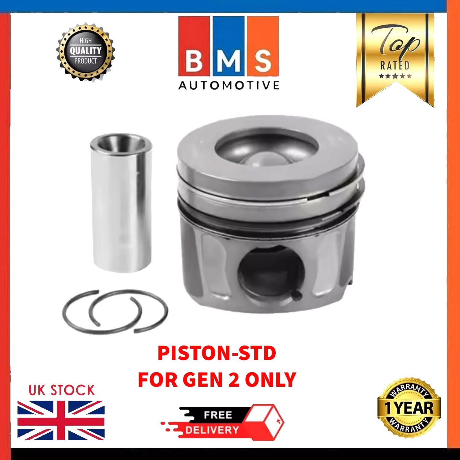 LAND ROVER 306DT PISTON STD GEN 2 TDV6 3.0 DIESEL RANGE ROVER DISCOVERY BRANDED