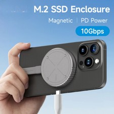 Magnetic M.2 2230 NVMe SSD Enclosure Magsafe SSD Case USB C 3.2 Gen2 to NVMe