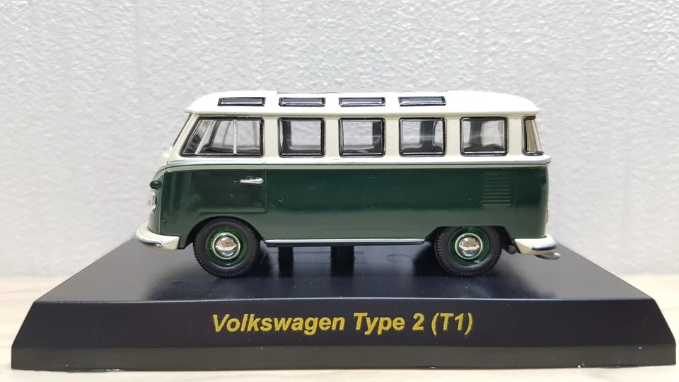Kyosho 1/64 VW Volkswagen автобус тип 2 зеленый литая модель автомобиля - Изображение 2 из 3