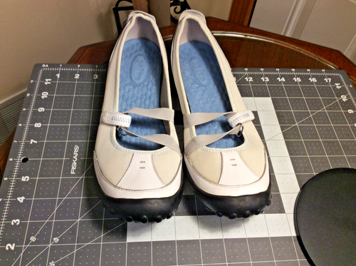 Privo by Clarks 76597 White Gray Solid Mary Jane Casual Shoe Women Sz 10M