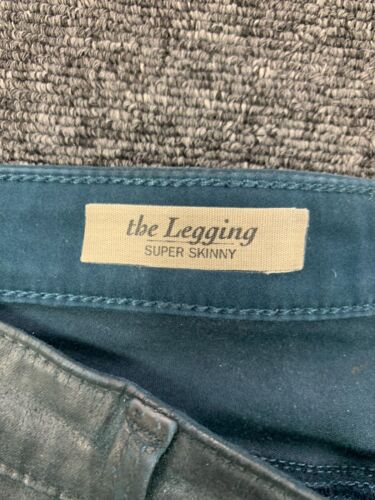 AG Adriano Goldschmied The LEGGING ANKLE Green Super Skinny Jeans 29R Waxed - Picture 3 of 16