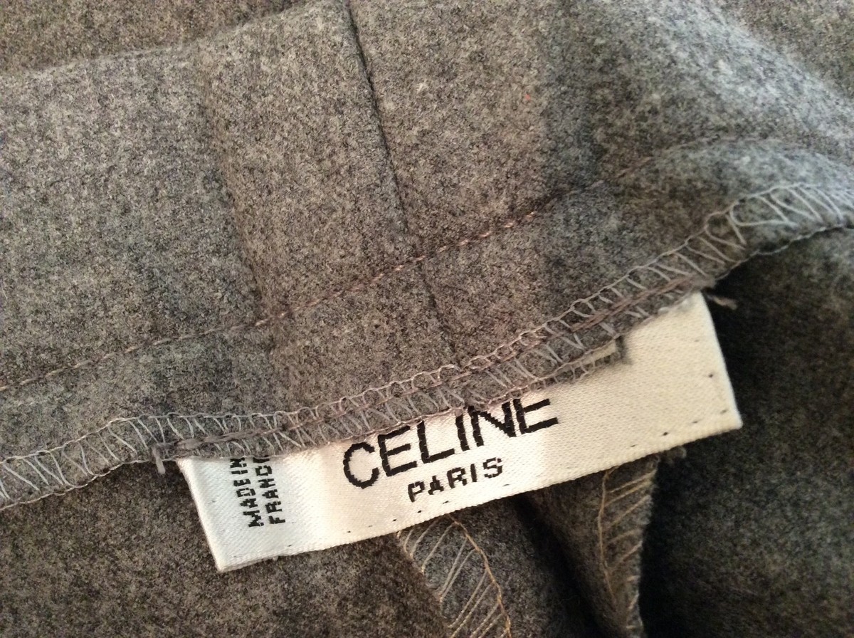 パンツ CELINE Women Straight Pants 2P668445V 96NH Gray Celine // Grey Straight Leg Trouser – VSP Consignment