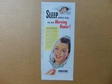 1947 OVALTINE Sleep Without Drugs Morning Fresh! vintage art print ad
