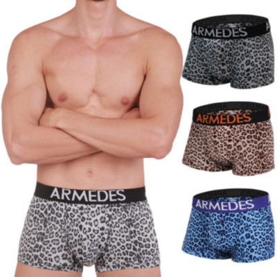 Armedes Herren Boxershorts Leopardenmuster Unterwäsche Light Cool Dry Schubladen 01