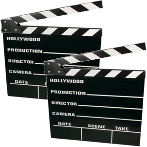 2 Stuck Clapperboard Filmklappe Regieklappe 20 X 18 Cm Film Slate Regie Klappe Ebay
