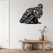 Motorcycle Metal Wall Art, Metal Wall Decor, Wall Hangings, Modern Wall Art