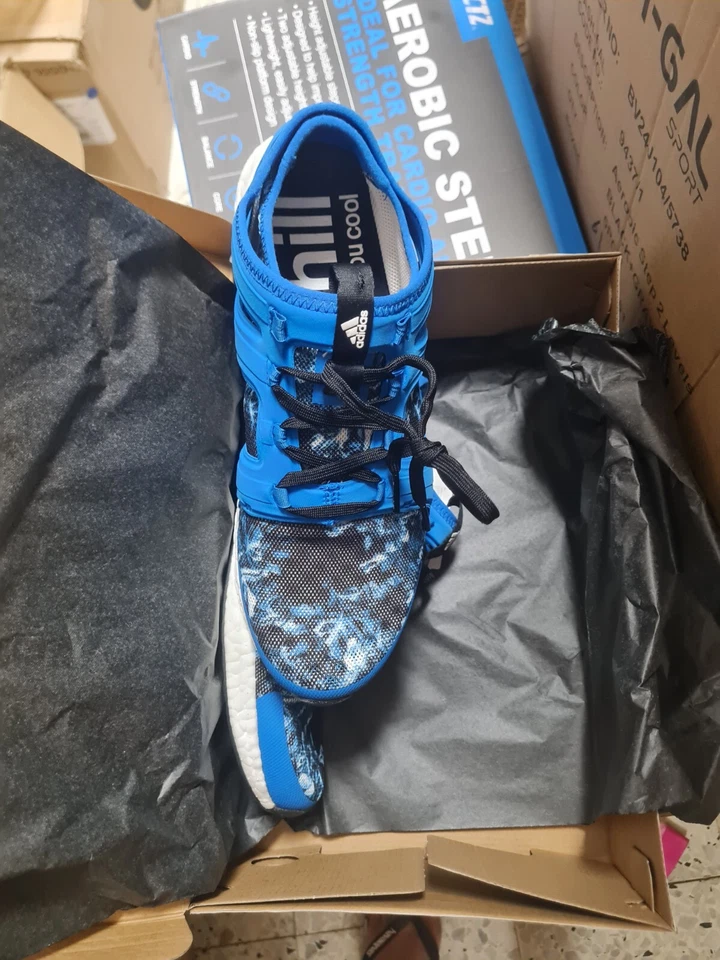 New Adidas CC Rocket S74467 Men's Athletic Running Shoes US Size 8 Blue - Image 4 of 4